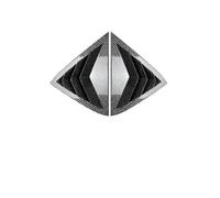 For Ford Fiesta MK7 7.5 2008-2017 Glossy Black Triangle Louver Shark Gill Shaped Rear Window Decorative Window Vent Car Modification Parts(Carbon fiber)