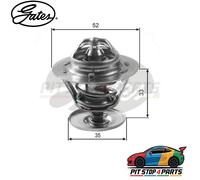 For Ford Focus Coolant Thermostat Gates TH12592G1 Durable Premium 1999-2004