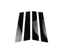 For Ford For Fiesta 2009 2010 2011 2012 2013 2014 2015 4Pcs Glossy Black Car Door Window Pillar Center Post Trim Stickers