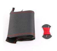 For Ford For Fiesta 4 Mk4 1996-2006 Car Steering Wheel Cover | Microfibre Leather(Red thread)
