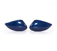For Ford For Fiesta MK7 2009 2010-2017 Rearview Mirror Cover Side Wing Trim Clip-on Decor Cap Car Refit CYPMDW(Glossy Blue 1 Pair)