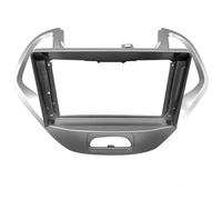 For Ford For Figo For Aspire 2015 2016 2017 2018 2019 9 Inch Car Radio Fascia Frame 2DIN Install Panel Dashboard(Silver)