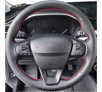 For Ford For Focus 4 2019 2020 For Fiesta 2017-2019 For Tourneo 2018 2019Car Artificial Leather Car Steering Wheel Cover Auto Accessories Styling(5-Yellow)