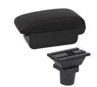 For Ford For Focus MK1 Car Armrest Interior Parts Center Storage Box With USB With Light Armrest Box(B2 black red line 3 USB)
