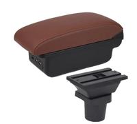 For Ford For Focus MK1 Car Armrest Interior Parts Center Storage Box With USB With Light Armrest Box(B6 brown 3 USB)