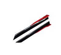 For Ford For Kuga Car Side Skirt Extensions Red Black Accessories Universal 41inch 4Pcs(Black Red)