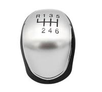 for Ford for Mondeo 4 Mk4 IV 2007 2008-2014 Hand Speed Gear Shift Knob Gaiter Boot Cover Collar Gear Lever Handle(6 Speed Silver Knob)