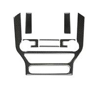 for Ford for Mustang 2015-2021 Car Central Console Navigation Multimedia CD Panel Frame Decoration Sticker MCQNDS(Black)