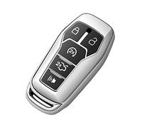 for Ford Key Fob Cover Premium Soft Full Protection Case Shell Compatible with 2013-2016 Fusion 2015-2017 Mustang F-150 Explorer(Blue) Protect key
