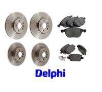 FOR FORD KUGA 2008-2012 FRONT & REAR DELPHI BRAKE DISCS AND PADS KIT