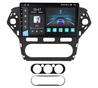 For Ford Mondeo 2006-2010 Android 11 Car Radio 9 Inch IPS Touch Screen With CarPlay Android Auto Support DSP Mirror Link BT 5.0 HiFi RDS DAB GPS Navi Backup Camera Steering Wheel Control(A,4Core+1G+16