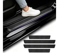 For Ford Mondeo 2009-2012 Car Door Sill Protector Guard Anti Scratch Scuff Plate Trim Stickers 4 Pack Front 2X (60×7cm) Rear 2X(40×7cm)
