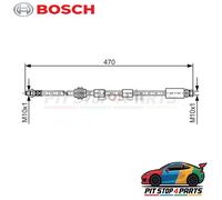 For Ford Mondeo Brake Hose Bosch 1987476882 Front 448 mm Premium 2004-2007