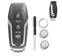 For Ford Mondeo Key Case Edge S-Max Galaxy Key Fob 3 Buttons Remote Car Key Fob Case Shell with 2x CR2032 Battery
