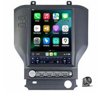 for Ford Mustang 2015-2023 Car Radio Stereo GPS Navigation Wireless Android Auto CarPlay Vertical Screen Tesla Style with DSP 8 Core Android 14,Keep SWC and Factory Camera