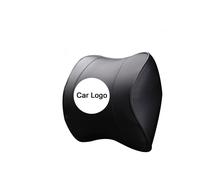 (for Ford pillow) Car Headrest Pillow Pu Leather Memory Foam Comfortable Neck Pillows Support