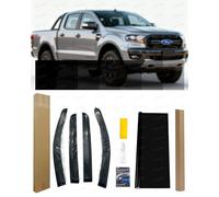 For Ford Ranger Double Cab 2012-2022 | Wind Deflectors & Multi-Use Window Tint Film Kit | 6 Metre VLT 1% Other Options for Car, Home & Office | Rain Guards & Privacy Glass Protector w Tools