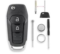 For Ford Ranger Key Case T6 KA EcoSport Fiesta Ford Key Fob 2 Buttons Car Key Fob Case Shell Battery CR2032 Pin Removal Tool