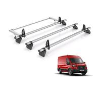 For Ford Transit 2014+ Roof Rack Rhino Kammbar Fleet 3 Bars + Roller