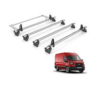 For Ford Transit 2014+ Roof Rack Rhino Kammbar Fleet 4 Bars + Roller