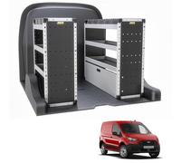 For Ford Transit Connect 2013-2023 Van Guard Racking Shelving [TVR-S-001] | [Only Suitable for Short (L1)] , Driver + Passanger Bundle, Silver Package