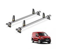 For Ford Transit Connect 2013-2024 Roof Rack 2x Bars & Roller & Loadstops | Only fits L1 Short Wheelbase, Van Guard, Heavy Duty Steel Roof Bars with ladder roller and loadstops