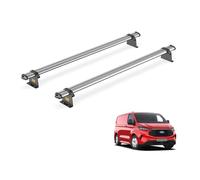 For Ford Transit Custom 2023+ Roof Rack 2x Roof Bars UltiBar Trade | Only fits L1 Short Wheelbase, Van Guard, Heavy Duty Steel Roof Bars