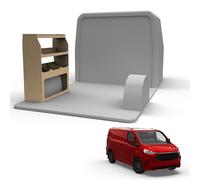 For Ford Transit Custom 2024+ Plywood Racking Shelving Van Storage | Only fits Long (L2) Wheelbase, Tool Storage for Passenger Side