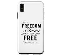 For Freedom Christ Has Set Us Free Galatians 5:1 Christian Case for iPhone XS Max