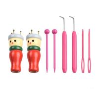 for french Knitting Wooden Spool Set 2pc with Hooks for french