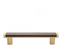 For FRENCH Style Cabinet Hardware With Vintage Walnut Wood And Copper Trim Drawer Pulls For Wardrobes Shoe Cabinets(F)