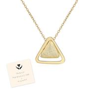 For Friends-Triangle Pendant Necklace, Thank You for Being My Badass Tribe Friendship Necklace, Minimalist Geometric Pendants, Trendy Necklaces Gift for Best Friend (Gold)