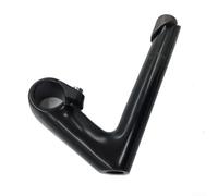 For Front Fork Plus Handlebar 100x180mm with Aluminum Alloy for Bike Gooseneck Stem 254mm 80mm Forward Extension Minus 17 Degree Angle (Black)