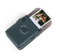 For FujiFilm Instax Link Square Case, Instant Camera Case PU Leather Protective Case Cover with Adjustable Shoulder Strap, Portable Camera Bag For Instax Link Square (Dark Green)