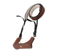 For Fujifilm X-M5 Half Case - Vintage Leather Camera Cover with Shoulder Strap, Retro Style Protector, Moisture Resistant, 10×15×8 cm(brown)