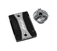 For FZ1 Fa&zer FZ 1 2006-2015 Motorcycle CNC Aluminum Front Brake Fl&uid Reservoir Tank Cover & Engine Oil Filler Cap Master Cylinder