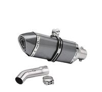 For FZ8 FZ8N FZ8S FZ800 2010-2015 370mm Motorcycle Decoration Stainless Steel Medium Chain Link Tube Connection Muffler Motorcycle exhaust pipe(TYPE E)