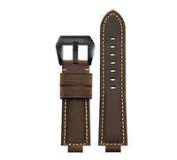 for G-Shock GST-B400 GST-B200 Wrist Strap Leather Watch Belt Cowhide Watchband Accessories 24 * 14mm Convex 24 * 16 Convex Watchbands (Color : Dark Brown Black, Size : GST-B400)