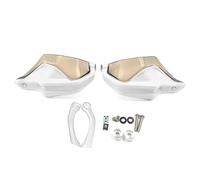 For G310GS For G310R 2017-2023 Motorcycle Handguard Hand Shield Protector Windshield Hand Guard Protector(White Brown-1 Set)