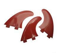 For G5 Surfboard Fin Set With Wrench And Screws For Paddle Board 3pcs Nylon Construction Enhanced Stability Control Black Color Option(red)