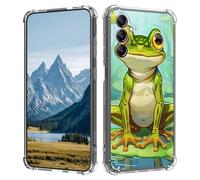 for Galaxy A14-5G Phone Case, for Samsung Galaxy A14-5G Clear Case,Slim Transparent Flexible TPU Durable Shockproof Anti-Scratch Anti-Fall Phone Cover,Watercolor Frog -1024