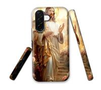 for Galaxy A26 5G Phone Case Stylish 2-Layer Shockproof Hard Shell Scratch Resistant Protective Cover for Men Women Girl,Forest for Samsung A26 Case 6.7 inch,Jesus Christ Rose Garden