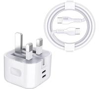 For Galaxy A35 Charger, 45W Charger Plug GaN Dual Port USB C + USB C PD Foldable Charger Plug with Super Fast 60w USB C to USB C [1M] Charging Cable Compatible With Samsung Galaxy A35