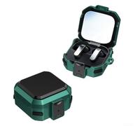 for Galaxy Buds4 Pro Case with Built-in Stand & Locking Lid - Heavy Duty Phone Cover Design Shockproof ABS Shell Yellow Blue Green Purple(Green)