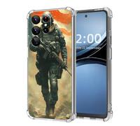 for Galaxy S23 Ultra Case,Crystal Clear TPU Cover with Military-Grade Shockproof Protection,Soft Touch & Slim for Samsung S23 Ultra Case 6.8 inch,American Soldier Warrior