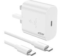 For Galaxy S26 Charger, Samsung Galaxy S26 Plus / S26 Ultra / S25 FE / S25 (Edge) (Plus) (Ultra) / S24 / S23 / S22 / S21 / Plus/Ultra/FE / +, 45W Super Fast Charger (WHITE)