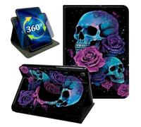 for Galaxy Tab A 8.0" Case 2019 Neon Sugar Skull Stand Cover