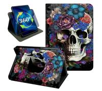 for Galaxy Tab A 8.0" Case 2019 Sugar Skull Flower Stand Cover