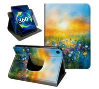 for Galaxy Tab A7 Lite Case 8.7" Watercolor Flowers Stand Cover