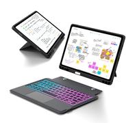 for Galaxy Tab A9+ 11 inch Case with Keyboard - Rainbow Backlit Detachable Tablet Keyboard Cover with Touchpad - Auto Wake-up/Sleep Keyboard Case with Pen Holder for Samsung Galaxy Tab A9 Plus 5G 2023